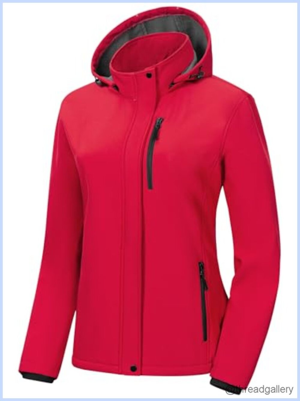 Women's Softshell Jacket Lightweight Fleece Lined Waterproof Windbreaker
